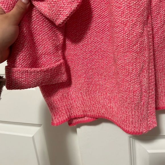 Topshop pink & white marl cardigan, size US 12 - Picture 2 of 6